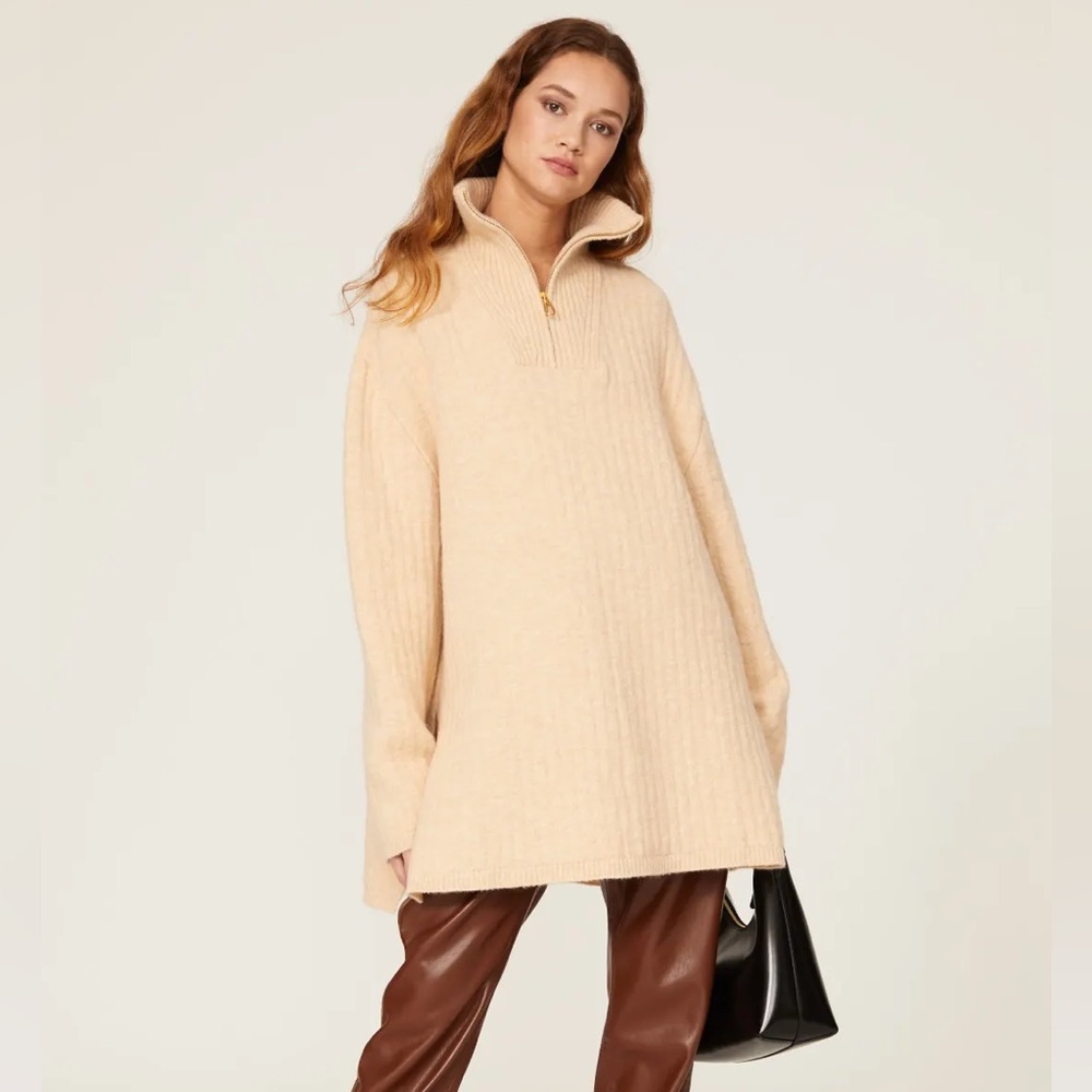 Nanushka Zitah Half Zip Sweater Size Small